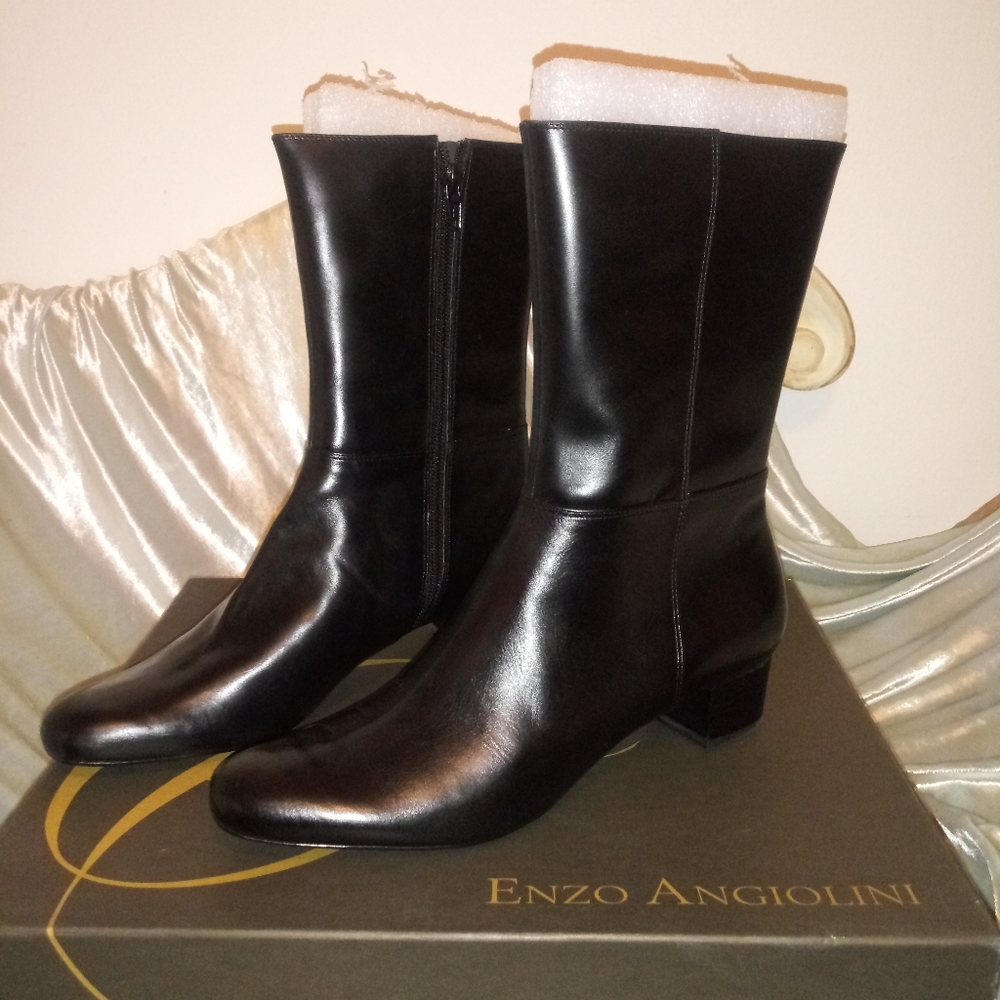 Short Leather Dress Boots